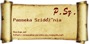 Passeka Szidónia névjegykártya